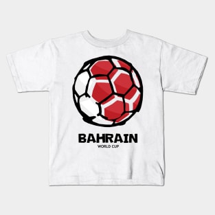 Bahrain Football Country Flag Kids T-Shirt